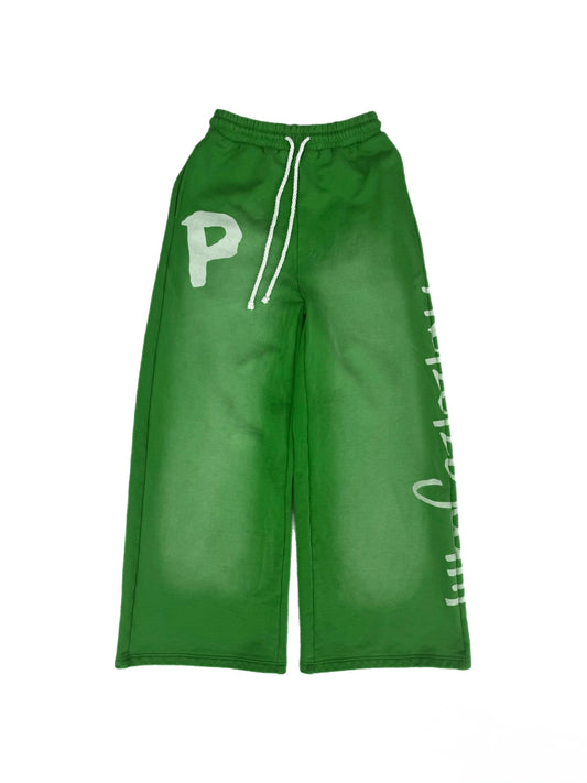 Moss Green Graffiti Sweats