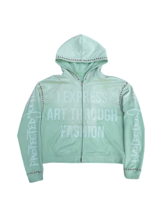 Art-Expression Gemstone Zip-up