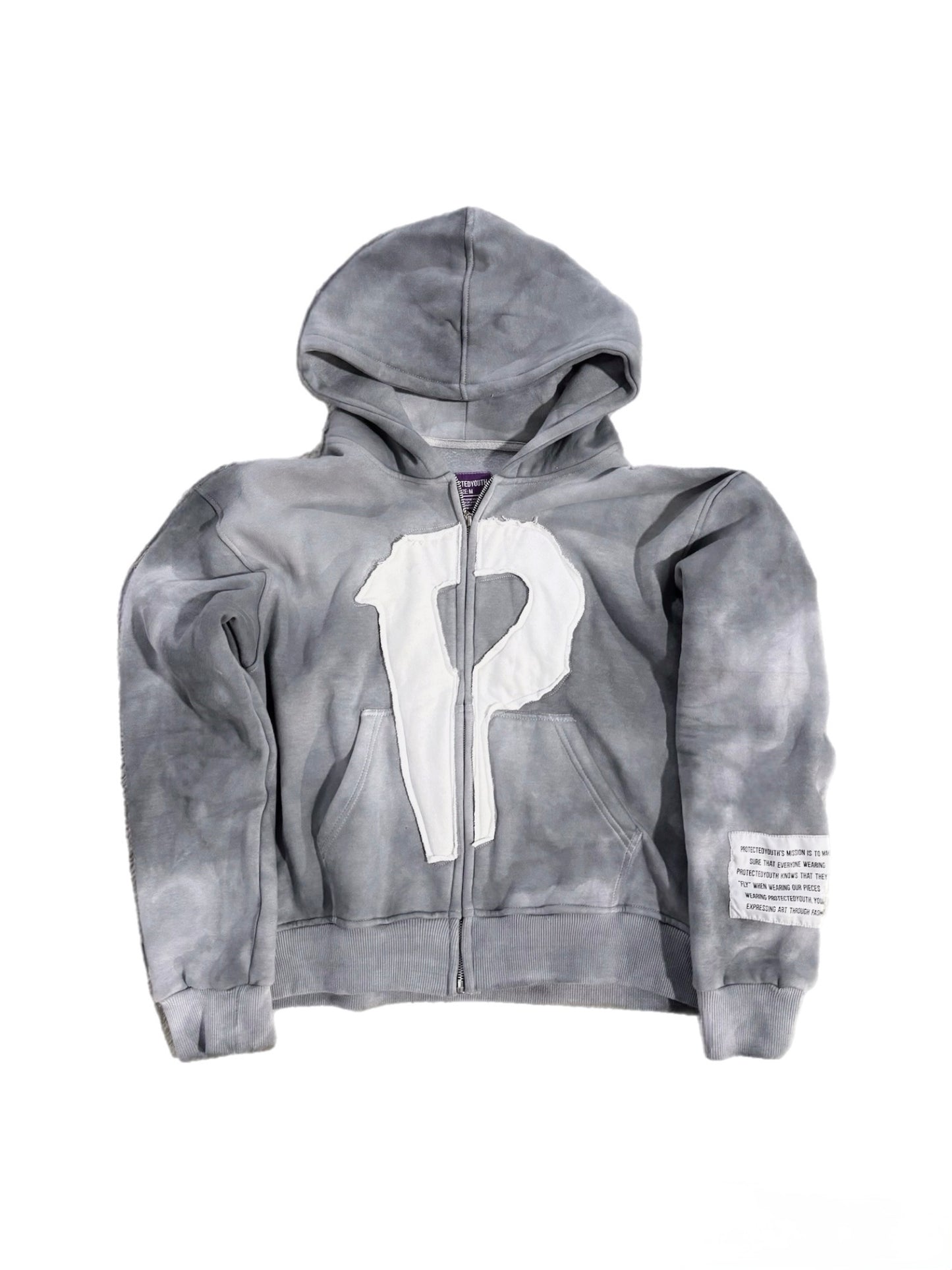 Smoke Grey Statement Zip-up