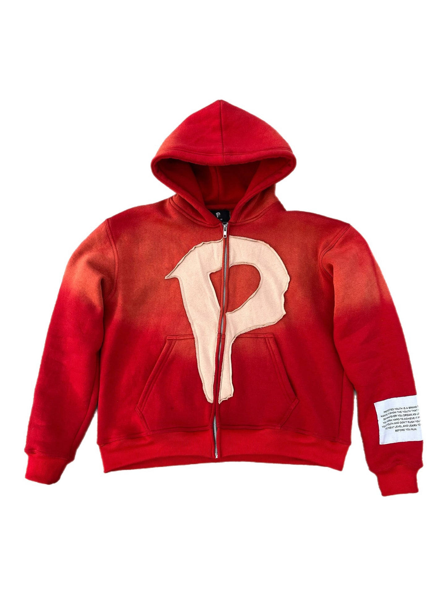 Crimson Red Statement Zip-up