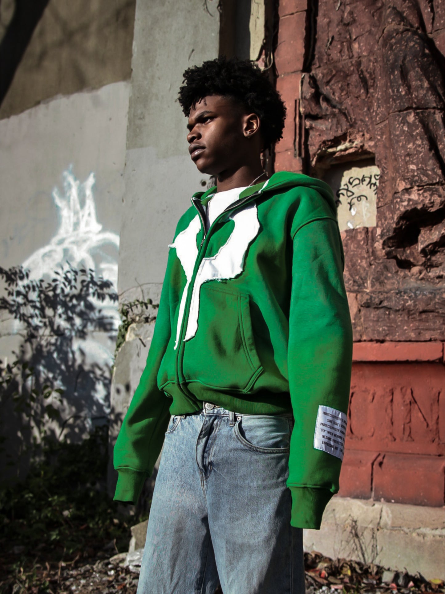 Moss Green Statement Zip-up